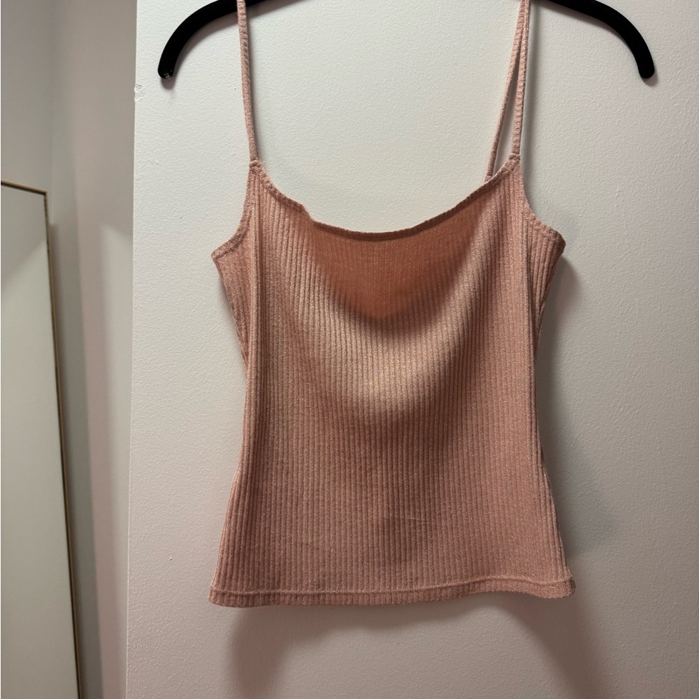 Reformation Blush Ribbed Camisole